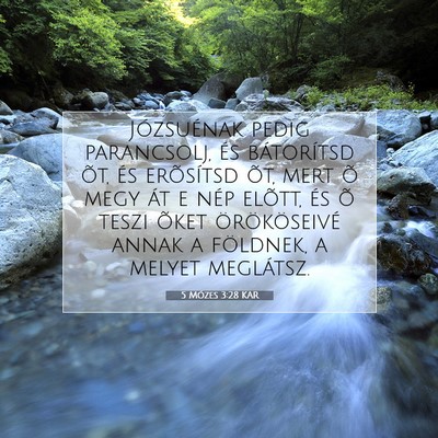 5 Mózes 3:28 KAR Bibliai verskép