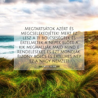 5 Mózes 4:6 KAR Bibliai verskép
