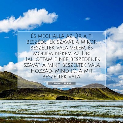 5 Mózes 5:28 KAR Bibliai verskép