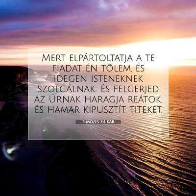 5 Mózes 7:4 KAR Bibliai verskép
