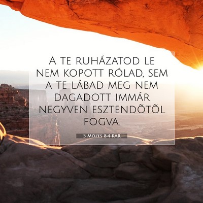 5 Mózes 8:4 KAR Bibliai verskép