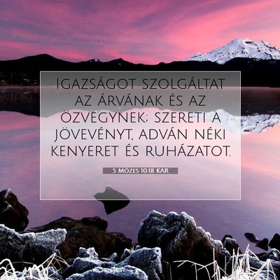 5 Mózes 10:18 KAR Bibliai verskép