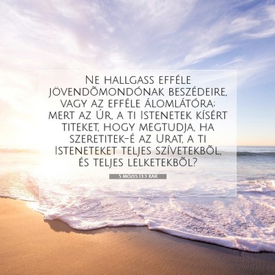5 Mózes 13:3 KAR Bibliai verskép