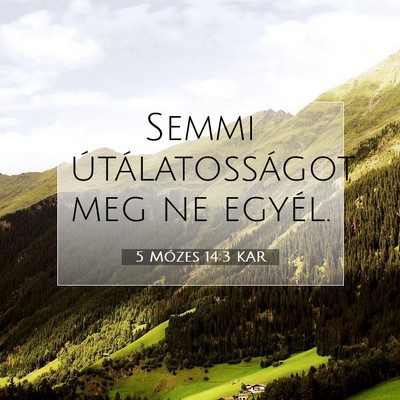 5 Mózes 14:3 KAR Bibliai verskép