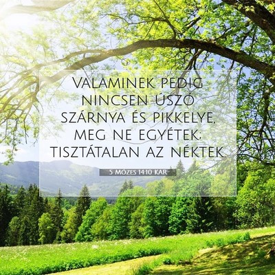 5 Mózes 14:10 KAR Bibliai verskép
