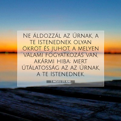 5 Mózes 17:1 KAR Bibliai verskép