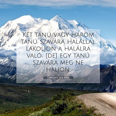 5 Mózes 17:6 KAR Bibliai verskép