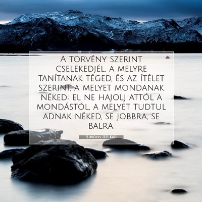 5 Mózes 17:11 KAR Bibliai verskép