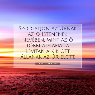 5 Mózes 18:7 KAR Bibliai verskép