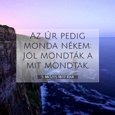 5 Mózes 18:17 KAR Bibliai verskép