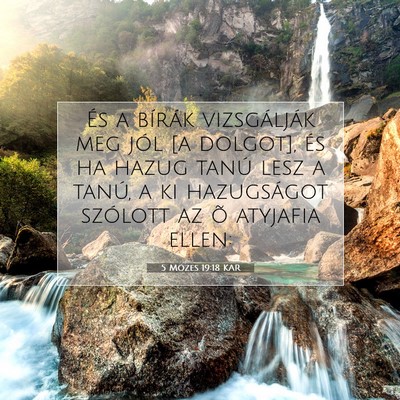 5 Mózes 19:18 KAR Bibliai verskép