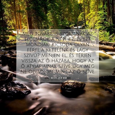 5 Mózes 20:8 KAR Bibliai verskép