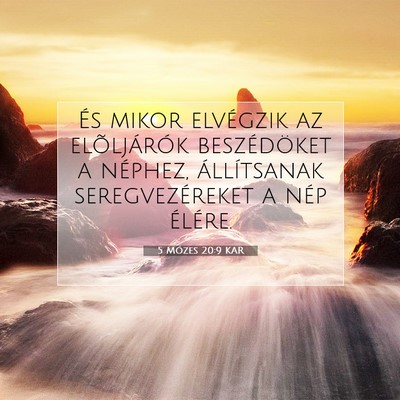 5 Mózes 20:9 Bibliai vers magyarázata