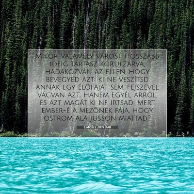 5 Mózes 20:19 KAR Bibliai verskép