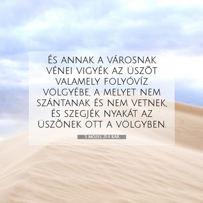 5 Mózes 21:4 KAR Bibliai verskép