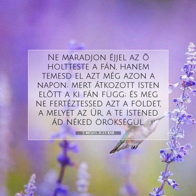 5 Mózes 21:23 KAR Bibliai verskép