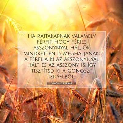5 Mózes 22:22 KAR Bibliai verskép