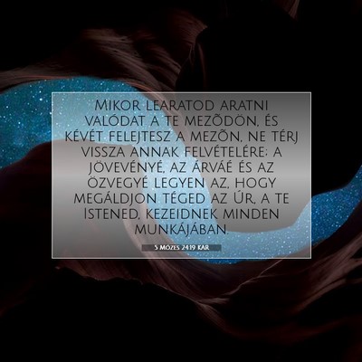 5 Mózes 24:19 KAR Bibliai verskép