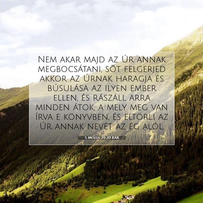 5 Mózes 29:20 KAR Bibliai verskép