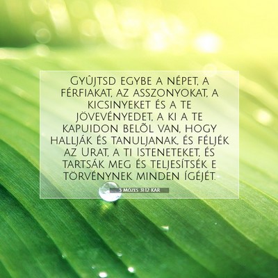 5 Mózes 31:12 KAR Bibliai verskép