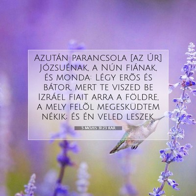 5 Mózes 31:23 KAR Bibliai verskép