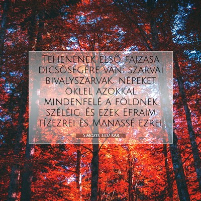 5 Mózes 33:17 KAR Bibliai verskép
