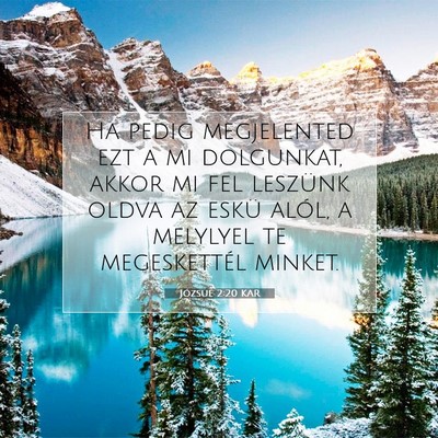 Józsué 2:20 Bibliai vers magyarázata