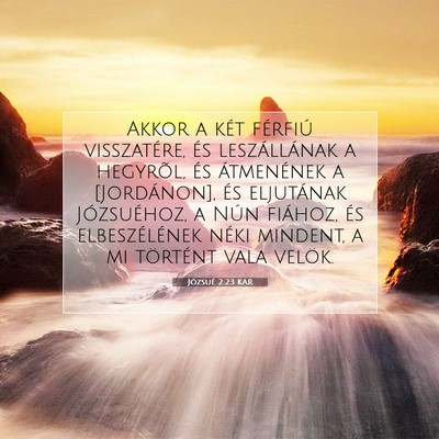 Józsué 2:23 Bibliai vers magyarázata