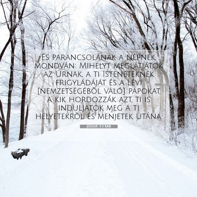 Józsué 3:3 Bibliai vers magyarázata