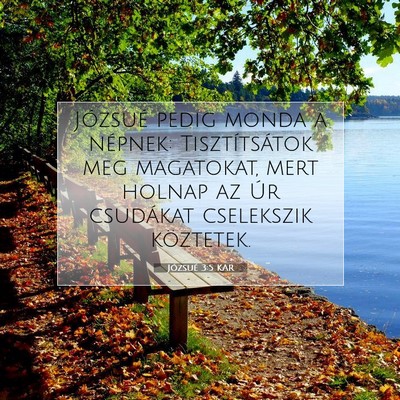 Józsué 3:5 Bibliai vers magyarázata