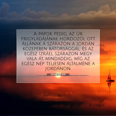 Józsué 3:17 Bibliai vers magyarázata