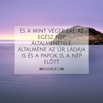 Józsué 4:11 Bibliai vers magyarázata