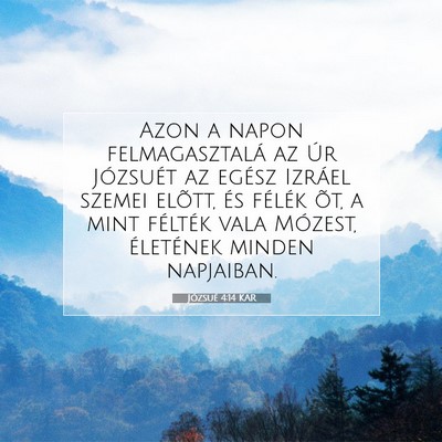 Józsué 4:14 Bibliai vers magyarázata