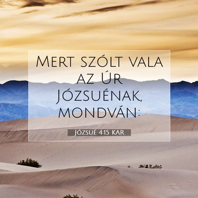 Józsué 4:15 Bibliai vers magyarázata