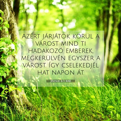 Józsué 6:3 Bibliai vers magyarázata