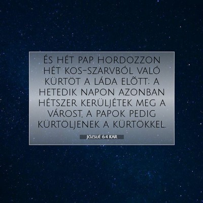 Józsué 6:4 Bibliai vers magyarázata
