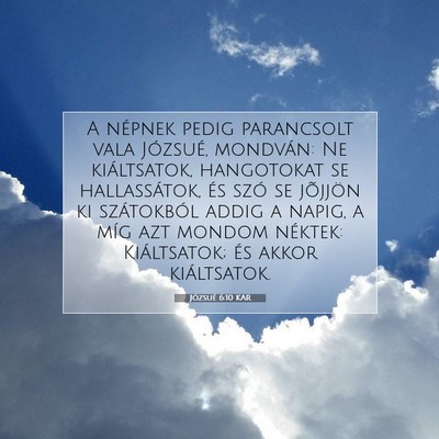 Józsué 6:10 Bibliai vers magyarázata