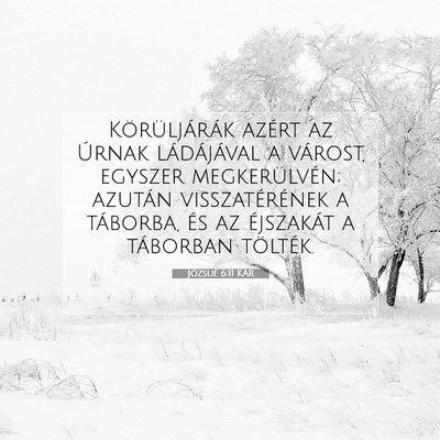 Józsué 6:11 Bibliai vers magyarázata