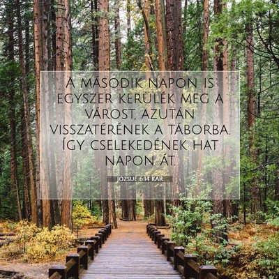 Józsué 6:14 Bibliai vers magyarázata
