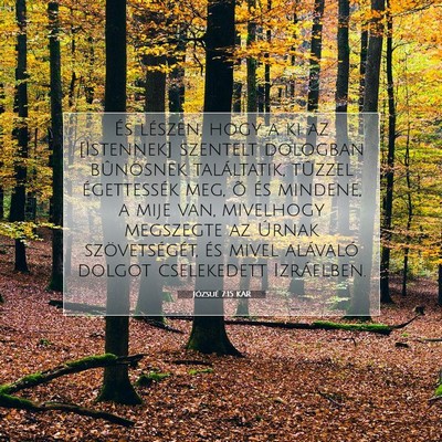 Józsué 7:15 Bibliai vers magyarázata