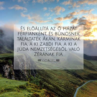 Józsué 7:18 Bibliai vers magyarázata
