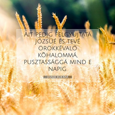 Józsué 8:28 Bibliai vers magyarázata