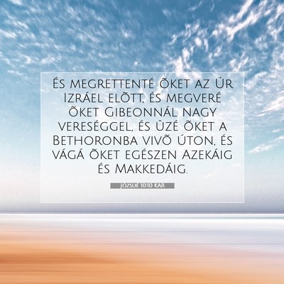 Józsué 10:10 Bibliai vers magyarázata