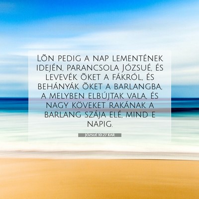 Józsué 10:27 Bibliai vers magyarázata