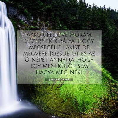Józsué 10:33 Bibliai vers magyarázata
