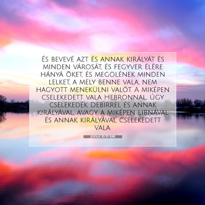 Józsué 10:39 Bibliai vers magyarázata