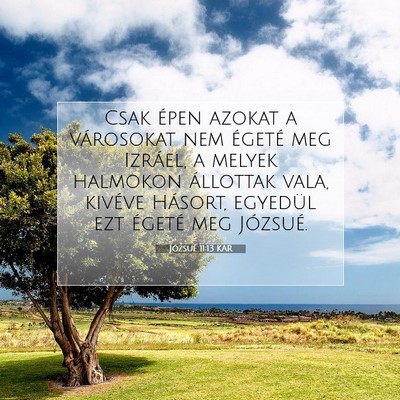 Józsué 11:13 Bibliai vers magyarázata