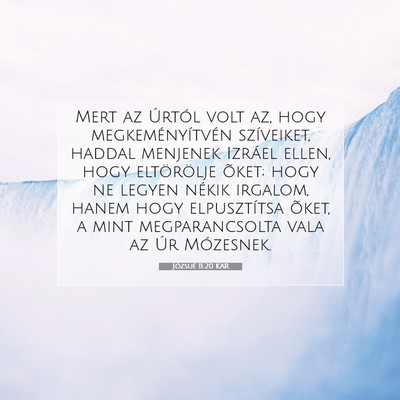 Józsué 11:20 Bibliai vers magyarázata