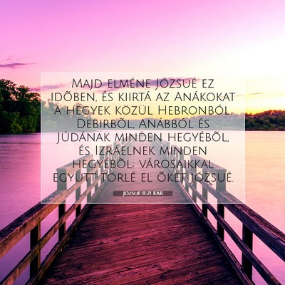 Józsué 11:21 Bibliai vers magyarázata