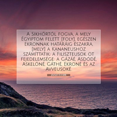 Józsué 13:3 Bibliai vers magyarázata
